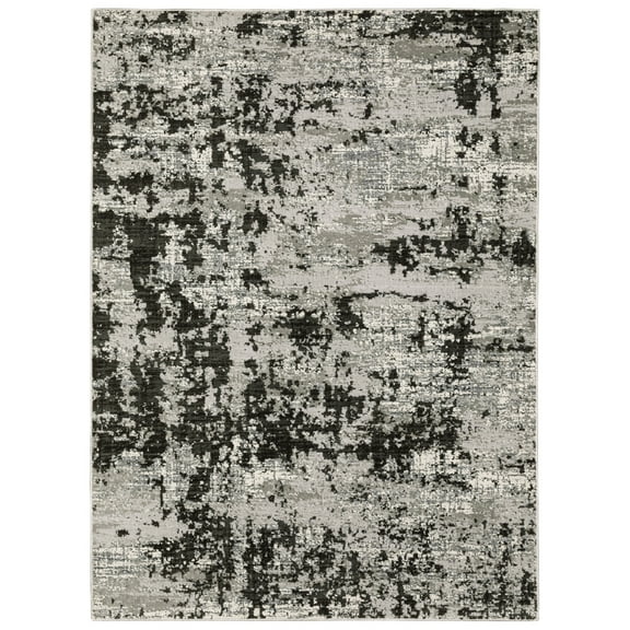 Moretti Quark Area Rug 4153Q Grey Stained Bleached 2' 3" x 7' 6" Rectangle