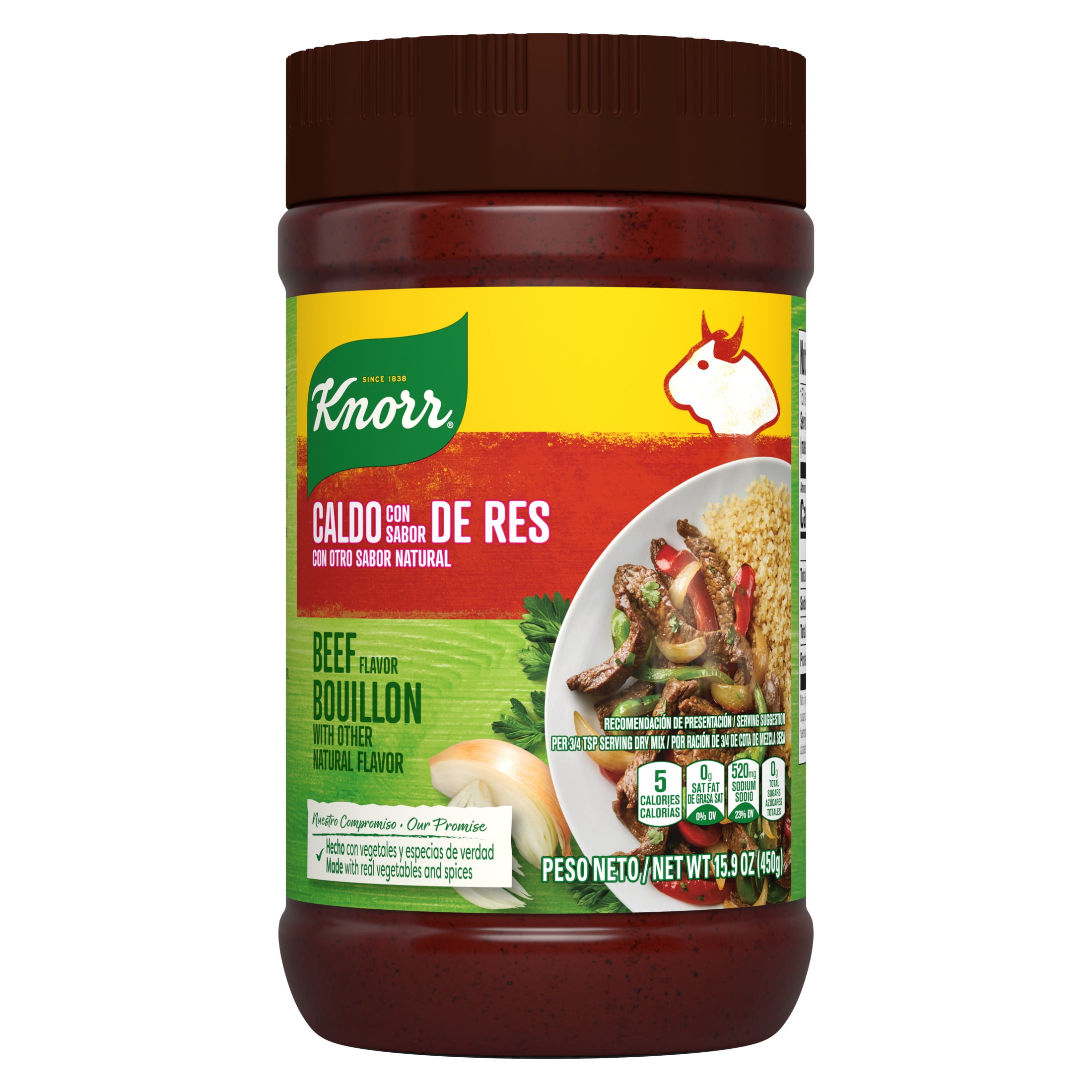 (2 pack) Knorr Granulated Beef Flavor Bouillon Ground, 15.9 Oz Jar