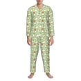 thumbnail image 3 of Pofeuu Cartoon Duck Print Men's Long Sleeve Pajama Set Pijamas Para Hombres Pijamas Para Hombres Mens Pajamas Set-XX-Large, 3 of 7