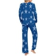 thumbnail image 2 of Censtreet Women's Pajama Set, 2 Piece Lounge Outfits Button-Down Sleepwear Long Sleeve With Pockets Ladies Pjs, 2 of 7