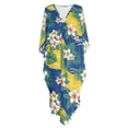 thumbnail image 4 of Xoenoiee Tropical Plumeria Flower Print Mumu Dresses for Women Plus Size, Monstera Palm Leaves Bohemian Kaftan Dress Batwing Sleeve Caftan Beach Cover Up Summer Long Maxi Nightgown Soft Loungewear, 4 of 7