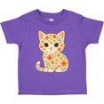 thumbnail image 3 of Inktastic Retro Kitty Cat Flowered Girls Toddler T-Shirt, 3 of 5