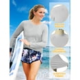 thumbnail image 4 of Camiseta de Protección Solar Rash Guard AURUZA UPF50+ Mujer Manga Larga Gris M, 4 of 6