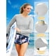 thumbnail image 4 of Camiseta de Protección Solar Rash Guard AURUZA UPF50+ Mujer Manga Larga Gris M, 4 of 6