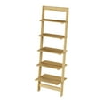 thumbnail image 7 of Lavish Home 5-Tier Ladder Shelf - 50 in. Narrow Leaning Bookshelf - Wooden Bookcase for Living Room, Bathroom, Kitchen, Office, or Bedroom Furniture, Oak, 7 of 7