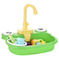 thumbnail image 2 of Children Simulation chen Toys chen Cartoon Frog Educational Birthday Party Interactive Toy Fruit And Vegetable Dish Washing Basin Set , Green, 2 of 8