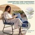 thumbnail image 4 of YIORTWO 4-Piece Outdoor Patio Furniture Set, Wicker Sofa Set with Thick Cushions, All-Weather Rattan Deep Seating Set with Tempered Glass Table, Blue, 4 of 9