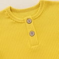 thumbnail image 5 of YUSIM Toddler Girls Cotton Outfits Set- Soft Casual Long Sleeve Shirts and Pants Fall Clothes Yellow Size 3 T, 5 of 8