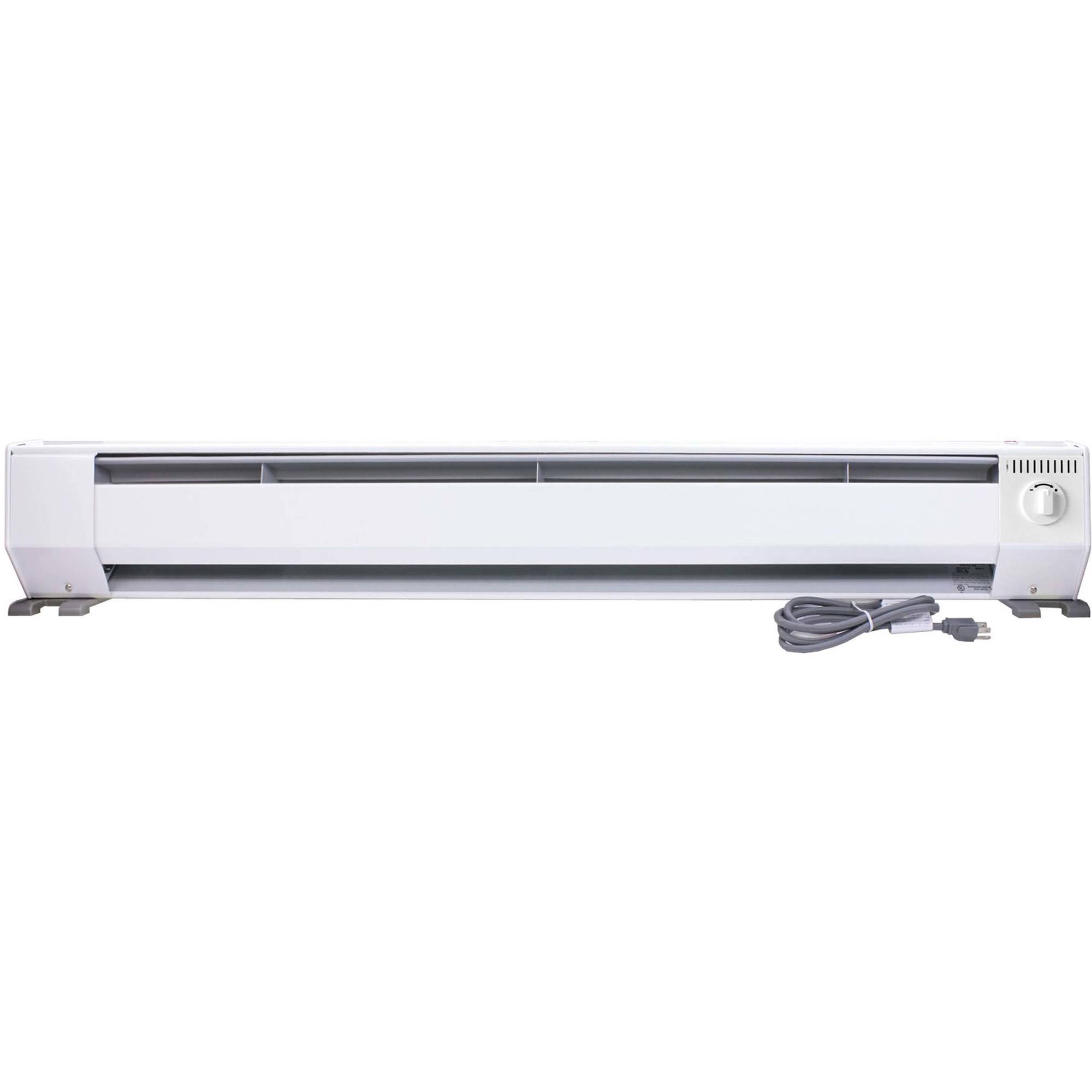 King 4' Portable Electric Baseboard Heater, White by King Electric