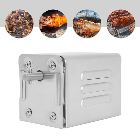 TFCFL BBQ Pig Lamb Rotisserie Roaster Skewer Roast Grill Motor Stainless Steel 15W  40kg Capacity