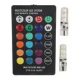 thumbnail image 3 of 2x2 Piezas T10 6LED Car Dome Lámpara De Lectura Bombilla RGB Remoto Yotijar Luz T10 5050 3LED, 3 of 10