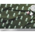 thumbnail image 2 of Soimoi Green Heavy Satin Fabric Christmas Tree Print Sewing Fabric Yard 54 Inch Wide, 2 of 3