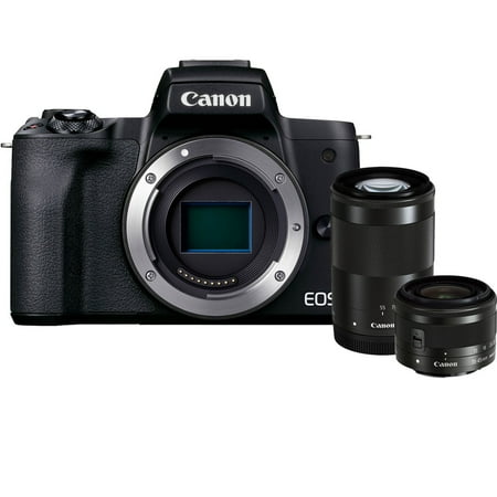 UPC: 0013803335484 | Canon EOS M50 Mark II Mirrorless Digital Camera with 15-45mm and 55-200mm Lenses (Black)