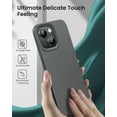 thumbnail image 4 of Designed for iPhone 13 Case,Shockproof Liquid Silicone Protective Phone Case with Soft Anti-Scratch Microfiber Lining Ultra Slim Drop Protection Phone Cover 6.1 inch(Blackish Green), 4 of 14