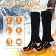thumbnail image 3 of Biyreder Rechargeable Heated Socks with 5V 5000mAh Power Bank Electric Thermal Sock for Winter Riding Skiing Motorcycling Fishing Hiking, 3 of 7