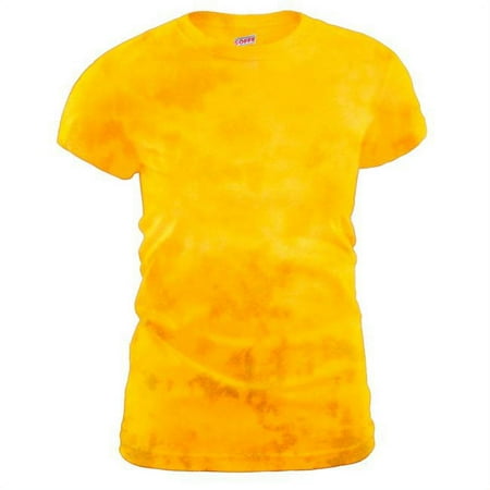 Soffe 264G717MED Girl Tonal Tie Dye T-Shirt, Aspen Gold - Medium