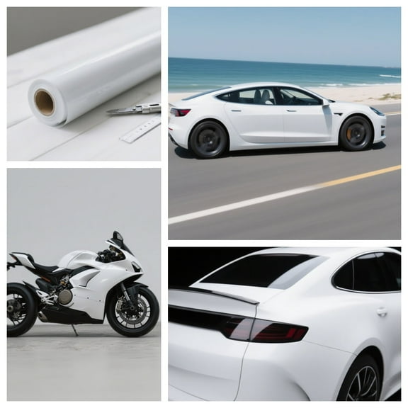 Pearl White Vinyl Wrap (12x60/24x60/58.75x60") - Premium Gloss Car Film for Cars/Trucks/SUVs - Self-Healing Surface, UV Resistant, Air Release Tech