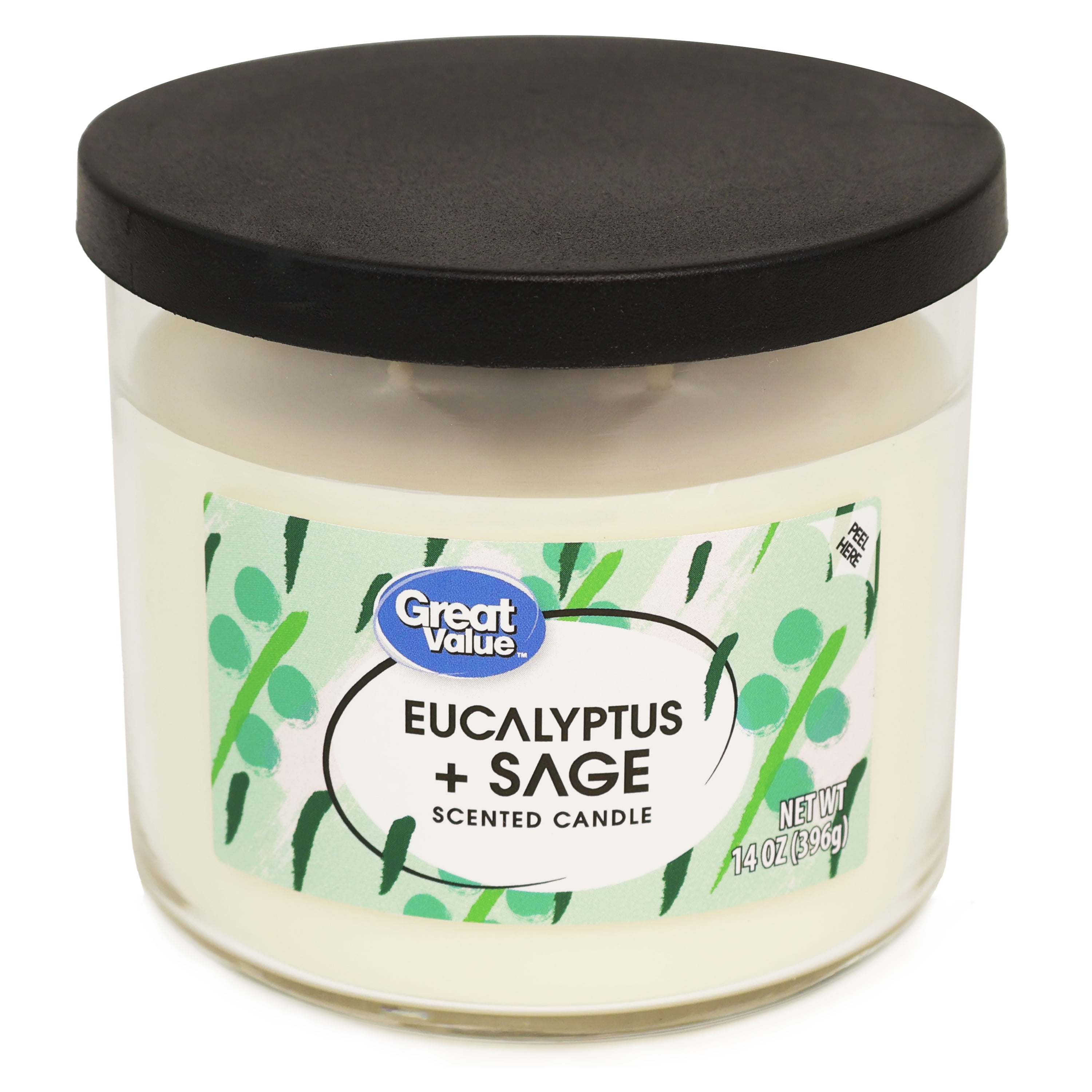 Great Value Eucalyptus & Sage Candle, 14 oz