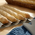 thumbnail image 2 of GRIDMANN 18" x 26" Commercial 6 Slot Long Aluminum Baguette Pan, Perforated French Bread Loaf Pan, 2 of 7