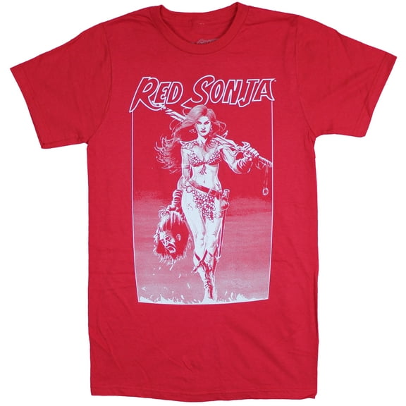 Red Sonja Mens T-Shirt  - Severed Head Comic Cover Image (Small)