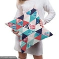 thumbnail image 4 of Ambesonne Flamingo Fabric by the Yard Upholstery, Triangles Beach Mosaic, 10 Yards, Multicolor, 4 of 4