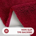 thumbnail image 5 of Buganda Microfiber Bathroom Rugs (20x30, Wine Red) Shaggy Soft and Absorbent, Non Slip, Thick Plush, Machine Washable Bath Mat and Bath Rugs for Bathroom, 5 of 6