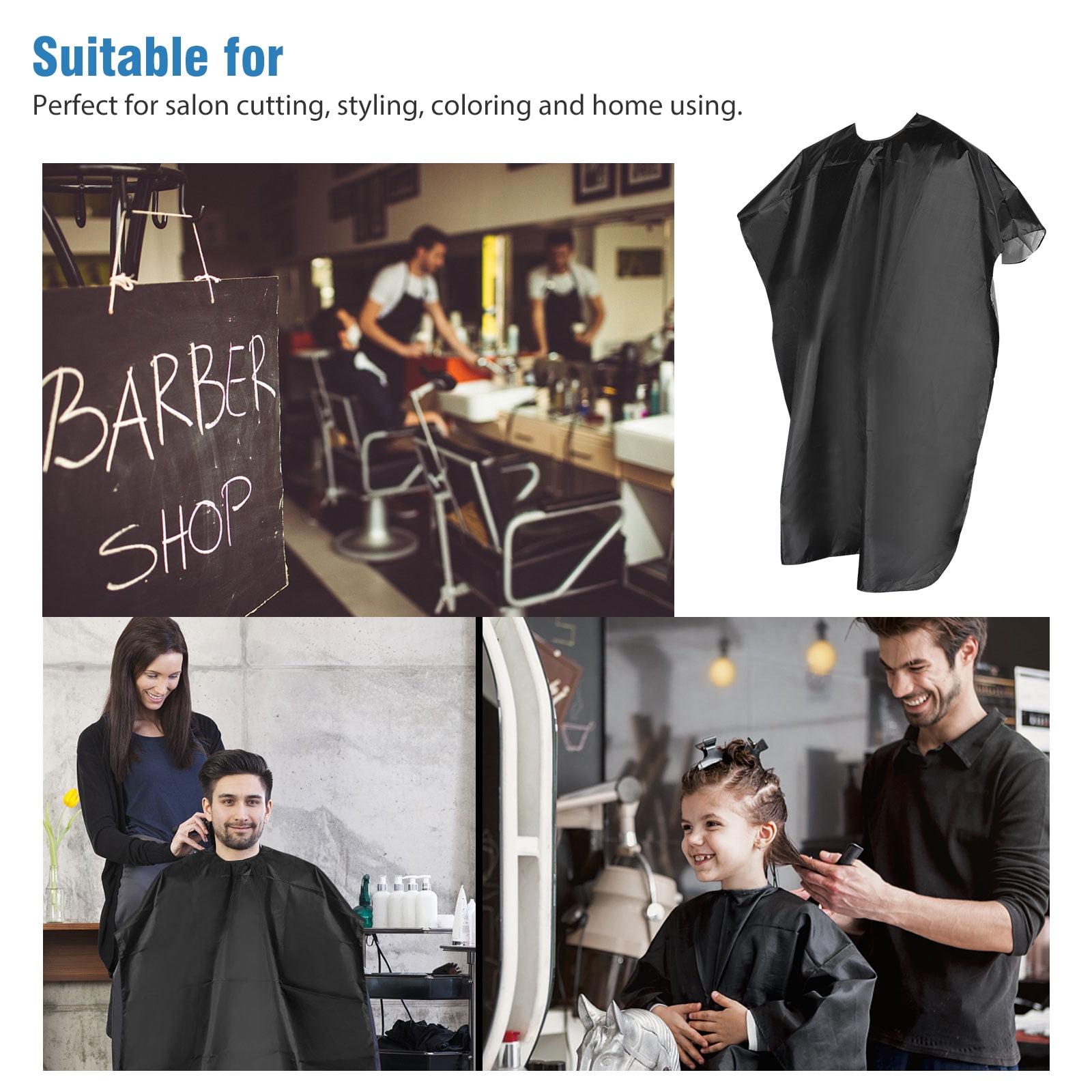 Hair Cutting Cape Pro Salon Hairdressing Hairdresser Gown Barber Cloth  Apron US