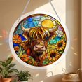 thumbnail image 6 of 83 Pieces Sun Catcher Stained Glass Acrylic Puzzle Decoration - Highland Cow Design Acrylic Puzzles Suncatcher Window Hanging for for Women Men, DIY Suncatcher Kits for Adults, 6 of 8