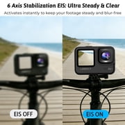 Action Camera,5K/30fps Waterproof Action Camera, with APP & WiFi Control, 1/1.3 Sensor, EIS Anti-Shake, Subject Tracking, Includes 64GB Card, Vlogging Camera Ideal for Sports & Adventure