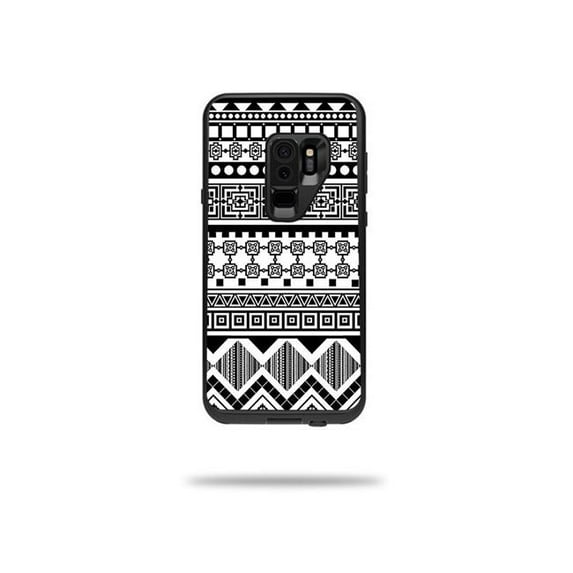 MightySkins LIFSGS9PL-black aztec Skin Decal Wrap for LifeProof Samsung Galaxy S9 Plus Fre Case - Black Aztec