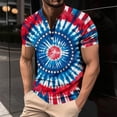thumbnail image 2 of DODADAWANJ 4th of July Mens Tshirt Funny Tie Dye Graphic T Shirts Big and Tall Henley Neck Shirts Independence Day Short Sleeve Tops L, 2 of 6