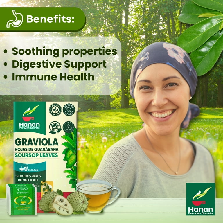 Soursop Tea Bags - 100% Pure Hojas de Guanabana Leaves - Graviola