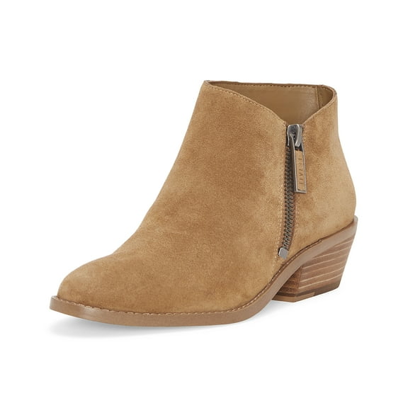 1.State Rosita Leather Boot Sesame Beige Suede Low Cut Designer Ankle Bootie (Beige, 6.5)