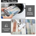 thumbnail image 1 of Runner Rug Washable Checkered  Rugs for Living Room Bedroom Kitchen Hallway Entryway Laundry Contemporary Abstract Rug Modern Geometric Rug Low Pile Office Rug Non Slip Blue, 1 of 9