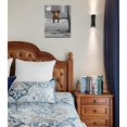 thumbnail image 4 of Elephant Art Wall Decor Animal Resting Elephant Look at The Moon Wall Pictures for Bedroom Living Room Bathroom Decoration, Wooden Framed Stretched Print on Canvas Poster Ready to Hang 12" x 16", 4 of 6