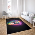 thumbnail image 4 of Hippie Border Collie Portrait oil painting Watercolor Tie-dye Vintage Indoor Rug Borders Dog Lovers Gifts Idea Carpet Living Bed Room Sofa Home Decor - 00015, 4 of 5