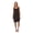 Black, variant on MeMoi Women's Silky-Soft 30" Knee-Length Slip Dress with Floral Lace Trim - Womens - Female