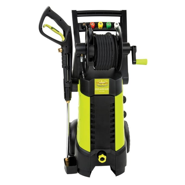 Electric Pressure Washer With Hose Reel In Green And Black Walmart Com