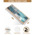 thumbnail image 4 of Stair Treads for Wooden Steps, Teal Grey Peel and Stick Stair Treads with Adhesive, Modern Oil Painted Abstract Art Aesthetics Non Slip Indoor Stairs Runner Rugs Mats for Elders Dogs 8"x30"10PCS, 4 of 7