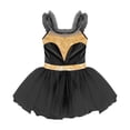 thumbnail image 3 of Alvivi Girls Kids Spaghetti Straps Sequin Ballet Tutu Dress Ballerina Ballroom Dance Leotard Black 14, 3 of 5