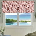 thumbnail image 3 of Pink Football Ribbon Farmhouse Short Window Curtain Valances, Modern Game Ball Watercolor Rod Pocket Kitchen Valances for Living Room Bedroom Bathroom Cafe 42" x 18", 3 of 8