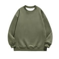 thumbnail image 2 of Mens Big and Tall Sweatshirts Plus Size M-5X Casual Suede-Velvet Long Sleeve Crewneck Tops Basic Solid Color Loose Comfort Pullover T-Shirts, 2 of 4
