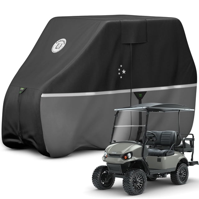 Funda para carrito de golf LI LIBZAKI para 2+2/4 pasajeros, impermeable, gris