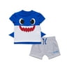 Pinkfong Baby Shark Newborn Baby Boys Cosplay T-Shirt and Shorts Outfit Set Newborn to Little Kid
