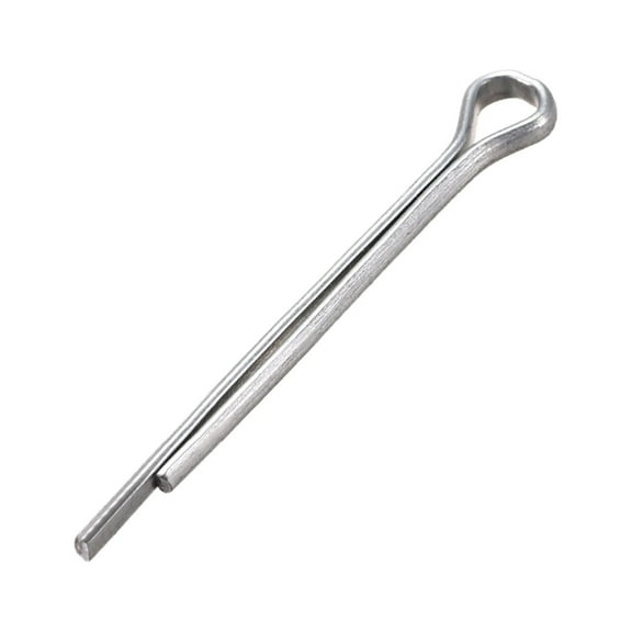 Split Cotter Pin - 3/32 inch x 63/64 inch (2.5mm x 25mm) Carbon Steel 2-Prongs Silver Tone 50 Pcs