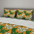 thumbnail image 2 of Succulent Comforter & Sham Bedding Set, Cartoon Style Illustration of Cactus, 3 pcs Duvet Set Microfiber Filling Quilt, 5 Sizes, Marigold Jade Green, by Ambesonne, 2 of 4