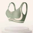 thumbnail image 6 of YWDJ Lounge Bras for Women Comfort Back Closures Sleep Bras Wirefree Comfy Bras Adjustable Straps Full Coverage Push up Wrap Lounge Bras Padded Plus Size Comfort Bras Solid Comfortable Bras Green 2XL, 6 of 8