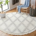 thumbnail image 2 of SAFAVIEH Natura Tanisha Diamond Area Rug, Ivory/Black, 6' x 6' Round, 2 of 8