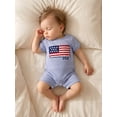thumbnail image 6 of BemeyourBBs Newborn Baby Boy Girl 4th of July Outfit Summer Clothes Infant Baby Patriot Independent Day Clothes Waffled Stripes Romper Short Sleeve American Flag Embroidery Jumpsuit Bodysuit Playsuit, 6 of 9