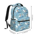 thumbnail image 4 of Hirioo Pelican Reed And Fish Print Laptop Backpack Lightweight Casual Travel Daypack for College Workplace Travel, 4 of 5
